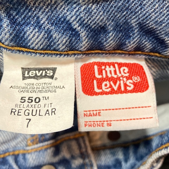 Levis’s Childs sz 7 Orange Tab Jeans Little Levis - Picture 7 of 7